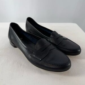 Brooks Brothers Elegant Black Leather Flats